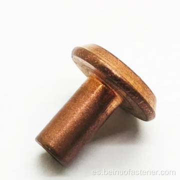 Cabeza plana de repleto de oro pequeños remaches de cobre de 8 mm